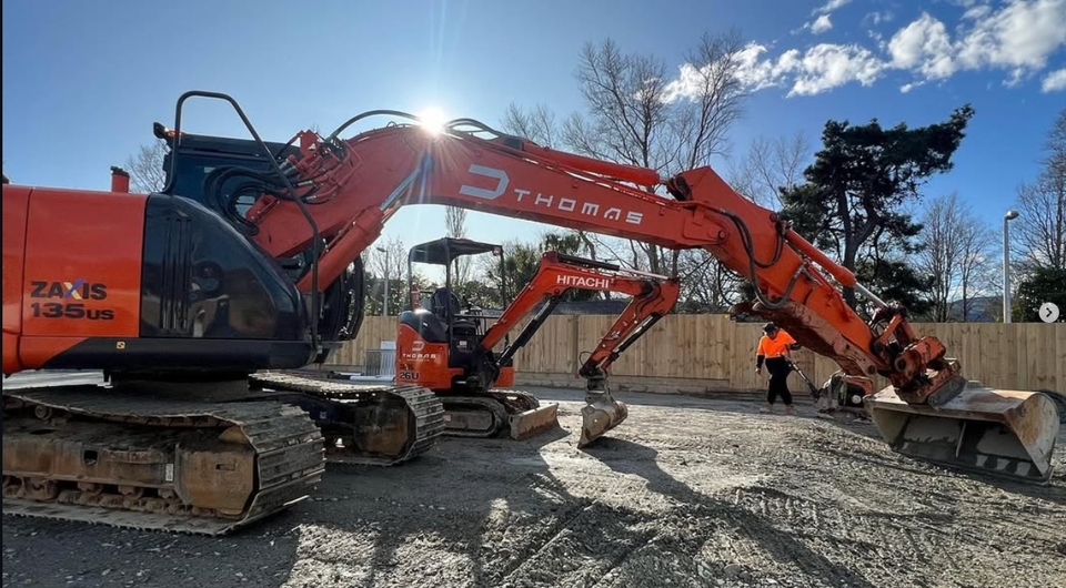 DT Contracting excavators working on a Wellington site